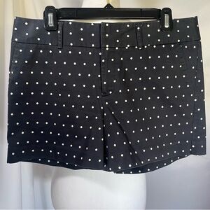 INC‎ International Concepts Shorts Black and White Polka Dot Size 12